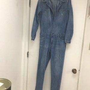 gianni bini denim jumpsuit